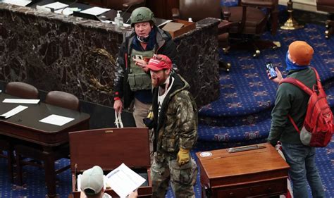 Larry Rendall Brock Jr., Capitol Rioter Seen With Zip Ties.